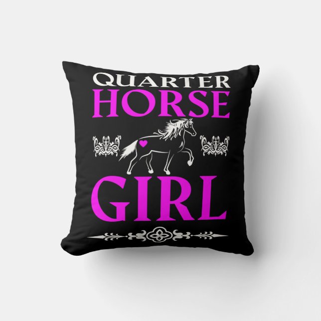 Quarter Horse Girl Kussen (Voorkant)