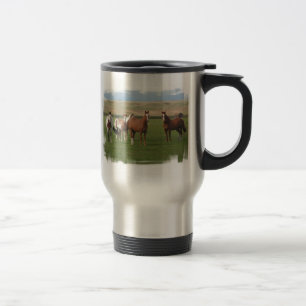 Quarter Horse Herd Roestless Travel Mug Reisbeker