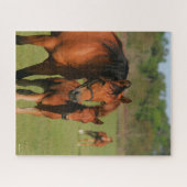 Quarter Horse Mare and Foal Standing Legpuzzel (Horizontaal)
