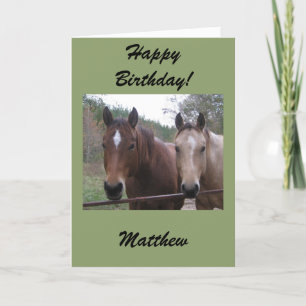 Quarter Horse Personalized Birthday Card Kaart