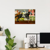 Quarter Horse Racing Portret Poster (Thuiskantoor)