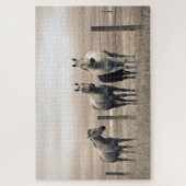 Quarter Horses Op Canadese Prairie Legpuzzel (Verticaal)