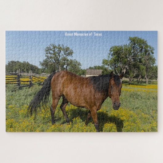 Quarter Horses Texas. Jigzaag Puzzle Legpuzzel (Horizontaal)