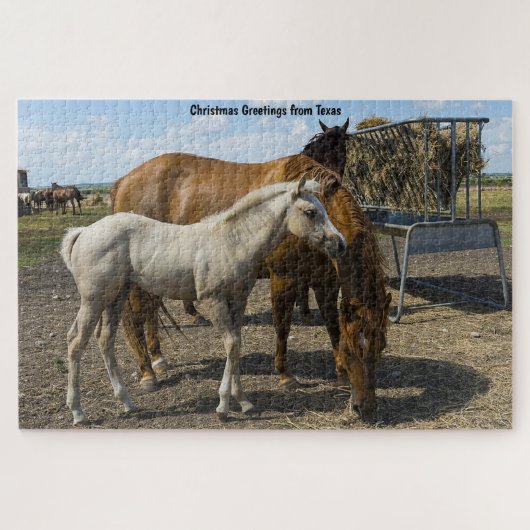 Quarter Horses Texas. Jigzaag Puzzle Legpuzzel (Horizontaal)