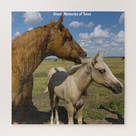 Quarter Horses Texas. Jigzaag Puzzle Legpuzzel (Verticaal)