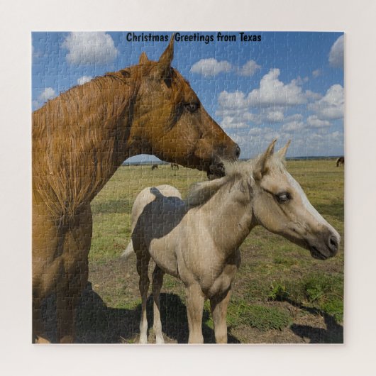 Quarter Horses Texas. Jigzaag Puzzle Legpuzzel (Verticaal)