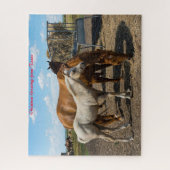 Quarter Horses Texas. kerstcadeautjes Legpuzzel (Verticaal)
