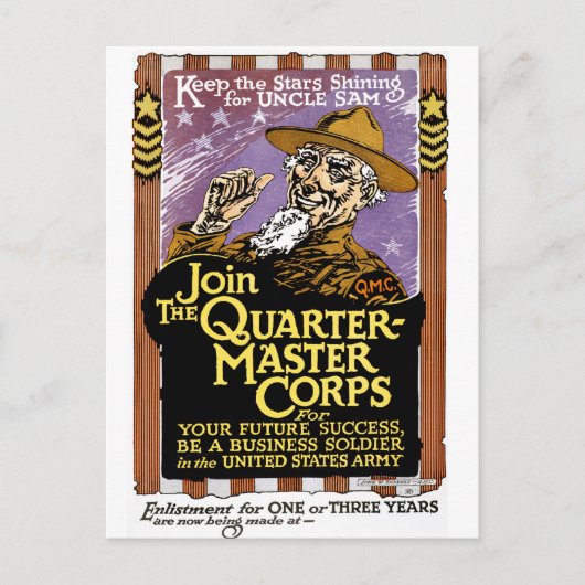 Quarter Master Briefkaart (Voorkant)