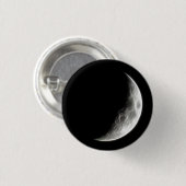Quarter Moon Lunar Planet Wereldbol Ronde Button 3,2 Cm (Voorkant /achterkant)