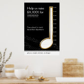 Quarter Note Music Gage Poster (Keuken)