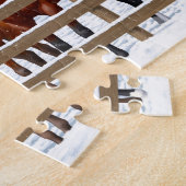 Quarter-paarden in sneeuw legpuzzel (Zijkant)