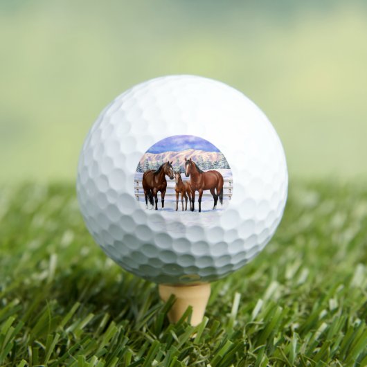 Quarter-paarden in sneeuwgolfballen golfballen (Insitu Shirt)