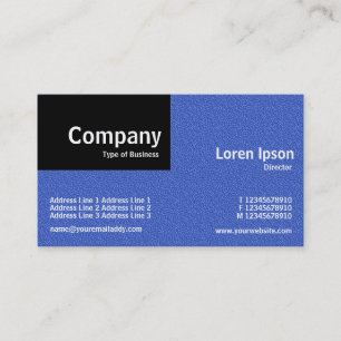 Quarter Patch - Blue Embossed Texture Visitekaartje