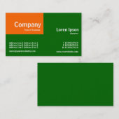 Quarter Patch - Sinaasappel en Grasgroen (006600) Visitekaartje (Voorkant / Achterkant)