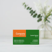 Quarter Patch - Sinaasappel en Grasgroen (006600) Visitekaartje (Staand voorkant)