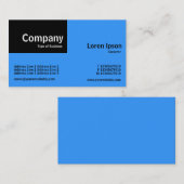 Quarter Patch - zwart en blauw (3399FF) Visitekaartje (Voorkant / Achterkant)