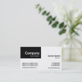 Quarter Patch - zwart en wit Visitekaartje (Staand voorkant)