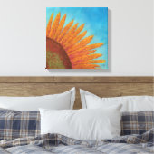 Quarter Sun op Blauw Canvas Print (Insitu (Slaapkamer))