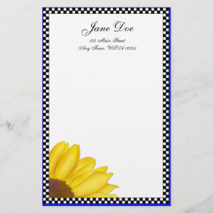 Quarter Sunflower Stationery Briefpapier