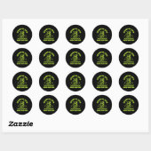 Quarter Zips And Matcha Funny Meme Saying Design  Ronde Sticker (Vel)