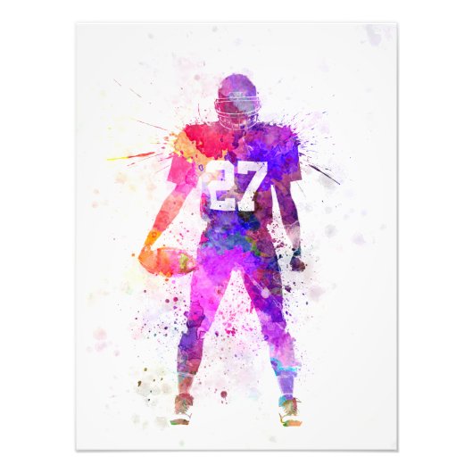 quarterback american football player man foto afdruk (Voorkant)