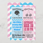 Quarterback Cheerleader Gender Reopenbaart uitnodi Kaart (Voorkant / Achterkant)