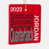 Quarterback Extraordinaire CUSTOM Keramisch Ornament (Rechts)