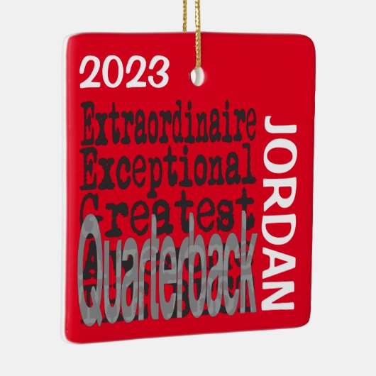 Quarterback Extraordinaire CUSTOM Keramisch Ornament (Rechts)