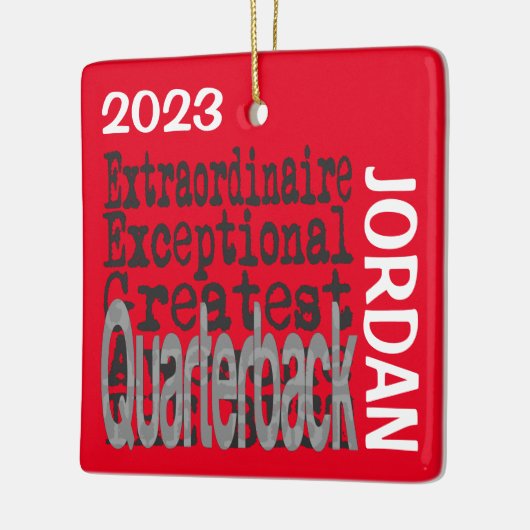 Quarterback Extraordinaire CUSTOM Keramisch Ornament (Links)