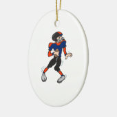 Quarterback football Player cartoon Keramisch Ornament (Links)