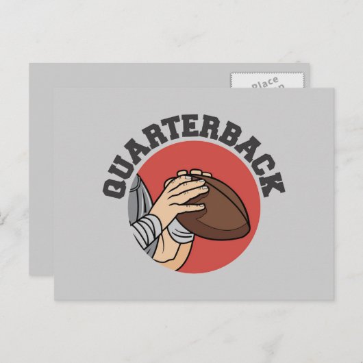 Quarterback Football T-shirts en cadeaus Briefkaart (Voorkant / Achterkant)