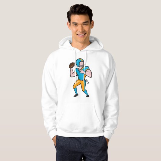 Quarterback Mannen Hoodie (Voorkant volledig)