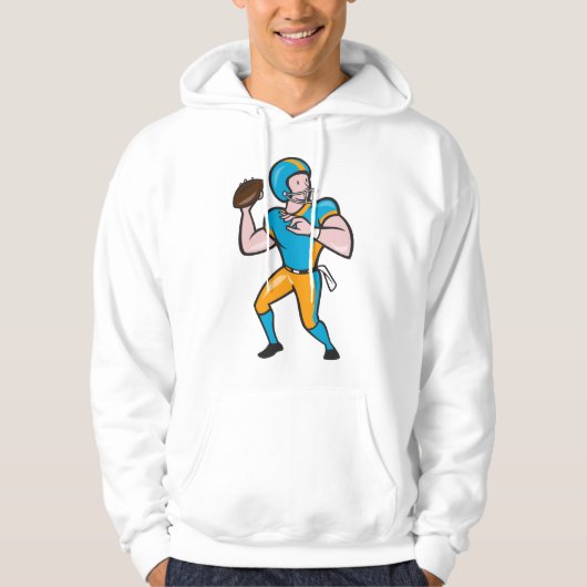 Quarterback Mannen Hoodie (Voorkant)