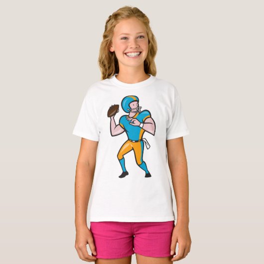 Quarterback meisjes T-shirt (Voorkant volledig)