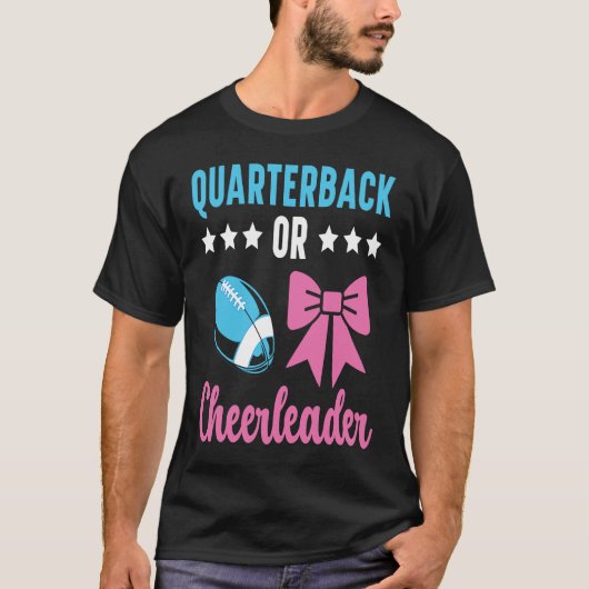 Quarterback Or Cheerleader Baby Announcement Gende T-shirt (Voorkant)