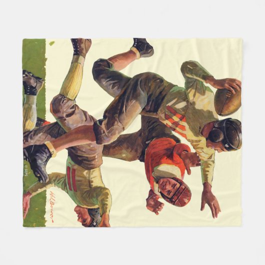 Quarterback Pass Fleece Deken (Voorkant (Horizontaal))