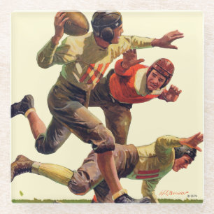 Quarterback Pass Glazen Onderzetter