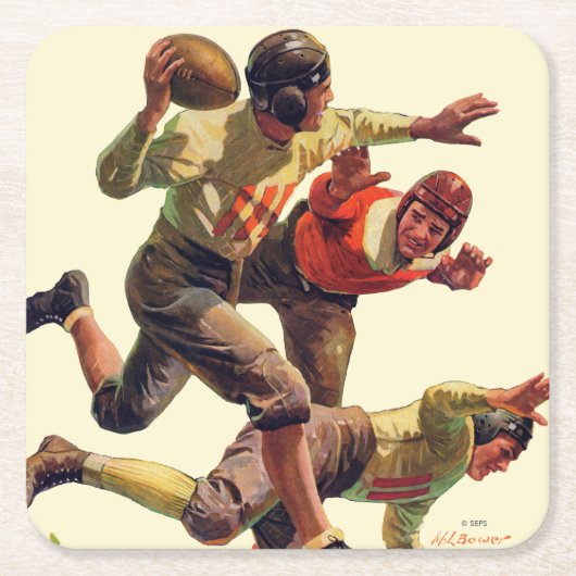 Quarterback Pass Kartonnen Onderzetters (Voorkant)