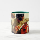 Quarterback Pass Tweekleurige Koffiemok (Center)