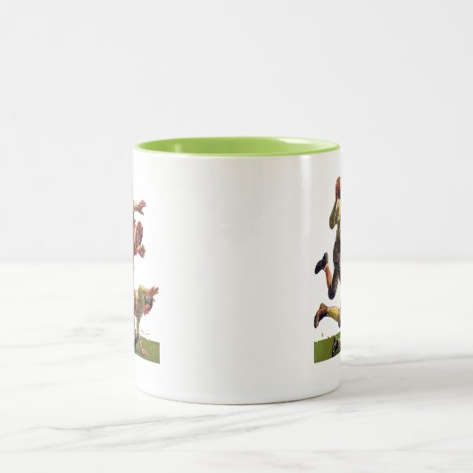 Quarterback Pass Tweekleurige Koffiemok (Center)