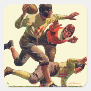 Quarterback Pass Vierkante Sticker