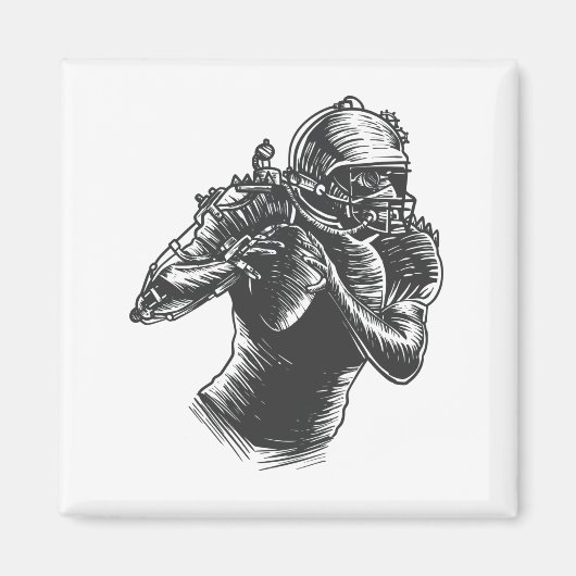 Quarterback Steampunk Kunstliefhebber Magneet (Voorkant)