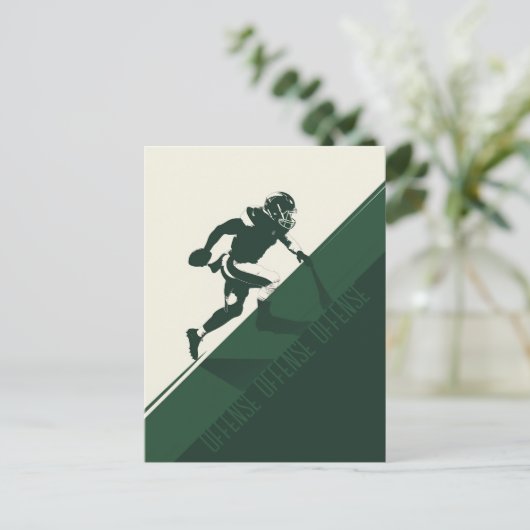 Quarterback uitvoeren briefkaart (Staand voorkant)