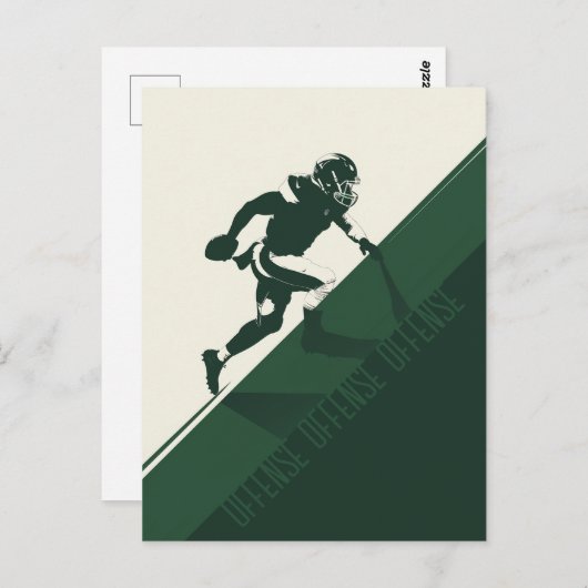 Quarterback uitvoeren briefkaart (Voorkant / Achterkant)