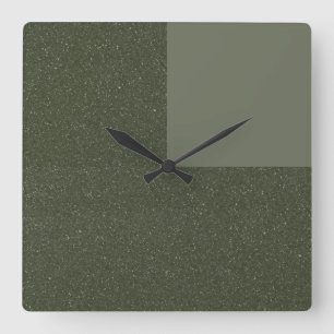 Quartered Moss Green Wall Clock Vierkante Klok