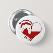QuarterHorse Love. Ronde Button 5,7 Cm (Voorkant /achterkant)