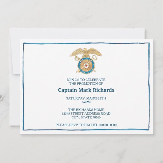 Quartermaster Army Promotion Change of Command Kaart (Voorkant)