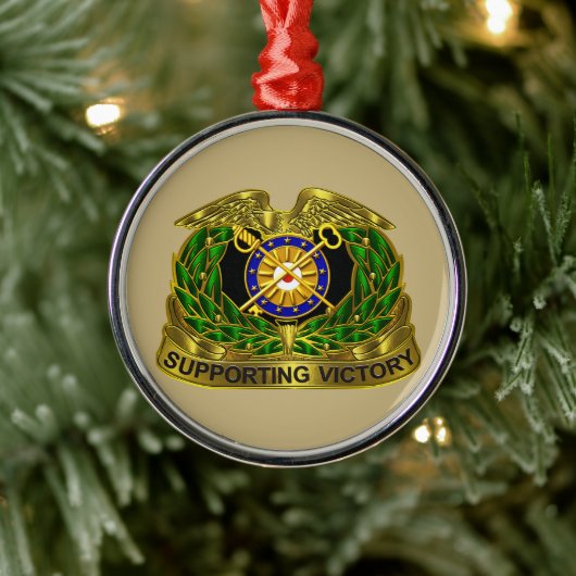 QUARTERMASTER CORPS Kerstmis Metalen Ornament (Boom)