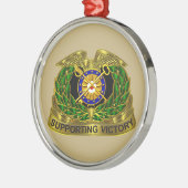 QUARTERMASTER CORPS Kerstmis Metalen Ornament (Links)
