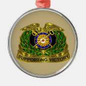 QUARTERMASTER CORPS Kerstmis Metalen Ornament (Voorkant)